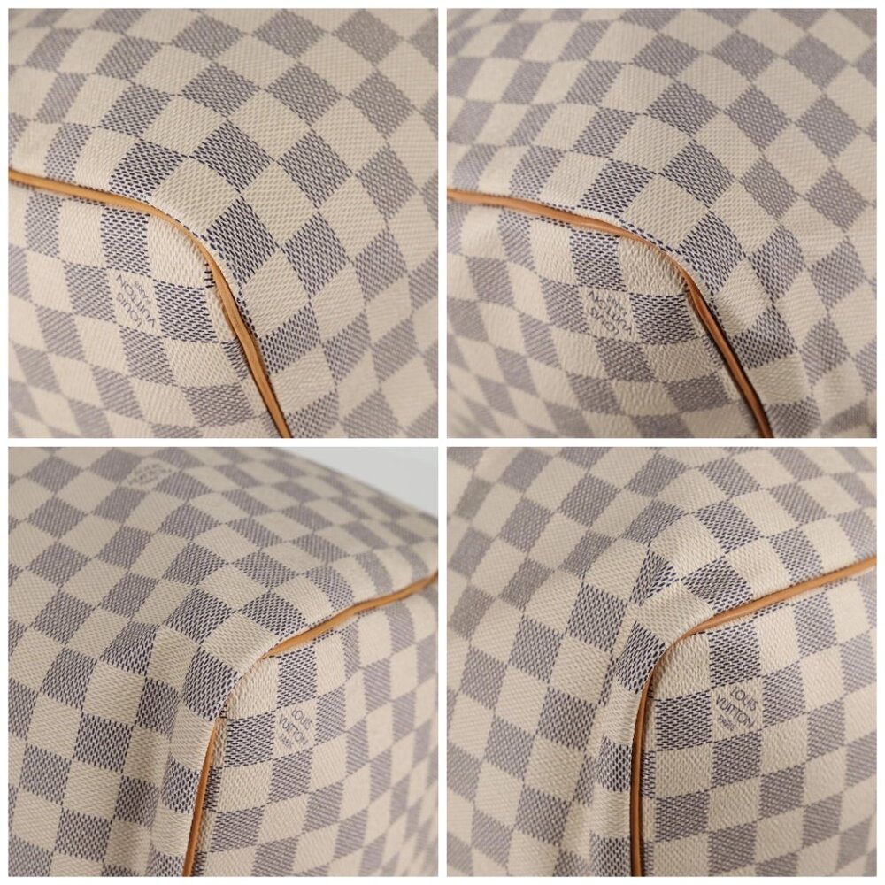 LOUIS VUITTON Damier Azur Keepall 50 Boston Bag N41430 LV Auth yk18884V - Picture 14 of 16